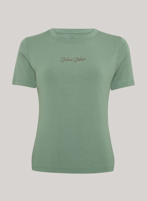 Blusa Baby Look Visco Touch Verde John John Feminina