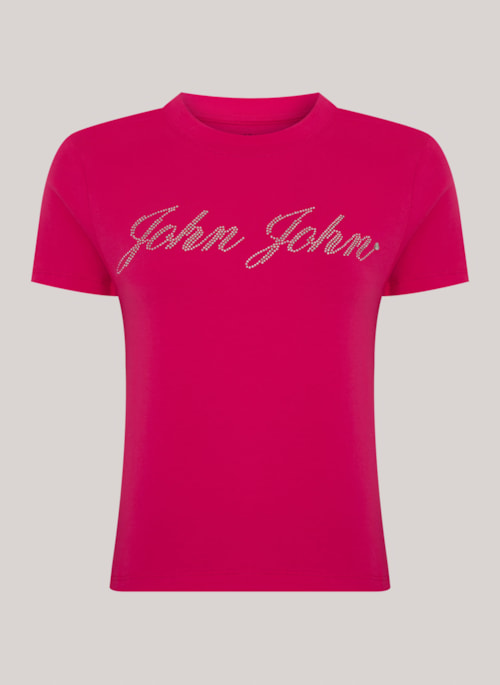 Blusa Justa Bright Heart Pink John John Feminina