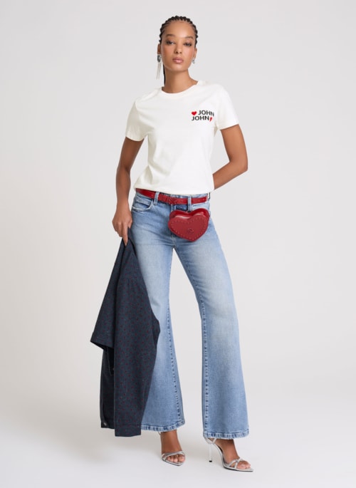 Calça Jeans Flare Filig Heart John John Feminina
