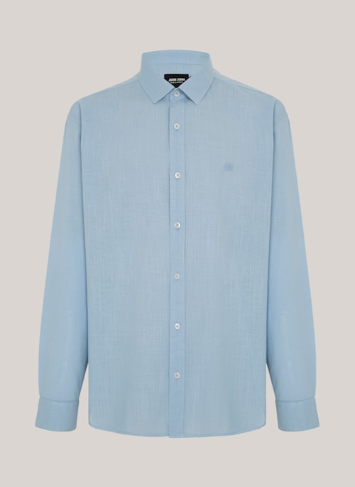 Camisa Relaxed Fit Cotton Blue John John Masculina
