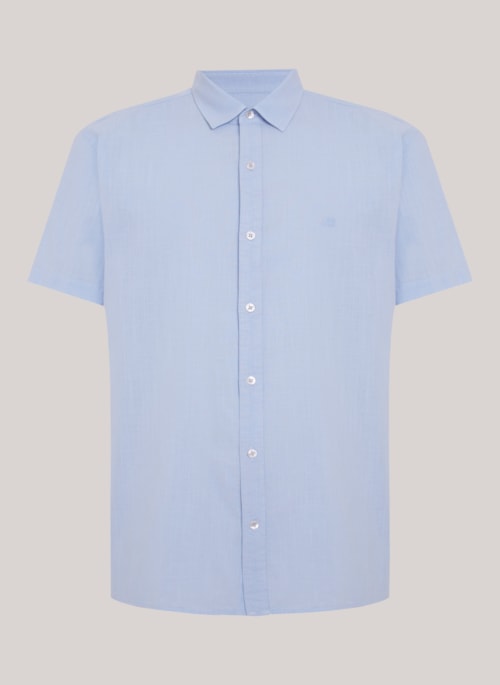 Camisa Relaxed Fit Cotton Blue John John Masculina