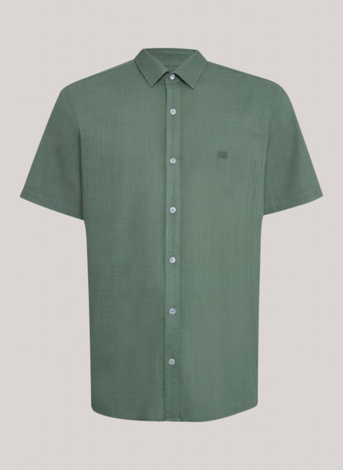 Camisa Relaxed Fit Cotton Green John John Masculina