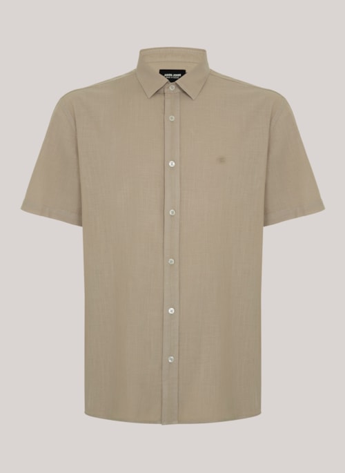 Camisa Relaxed Fit Cotton Sand John John Masculina