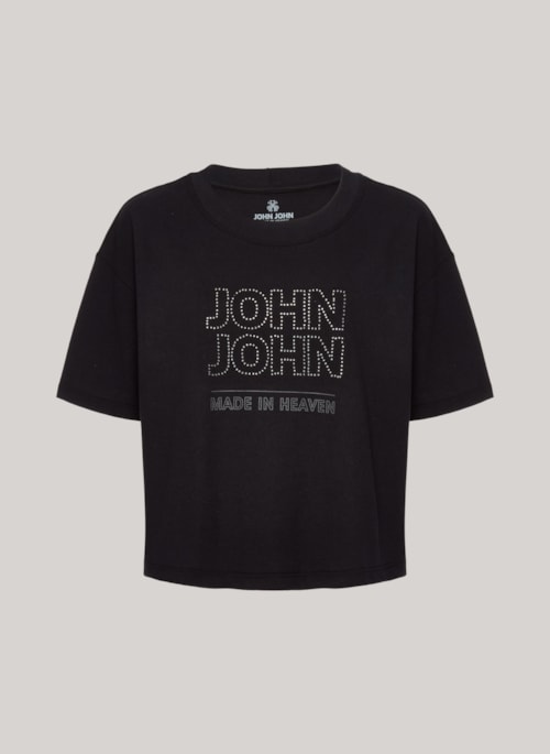 Camiseta Ampla Line Bright Black John John Feminina