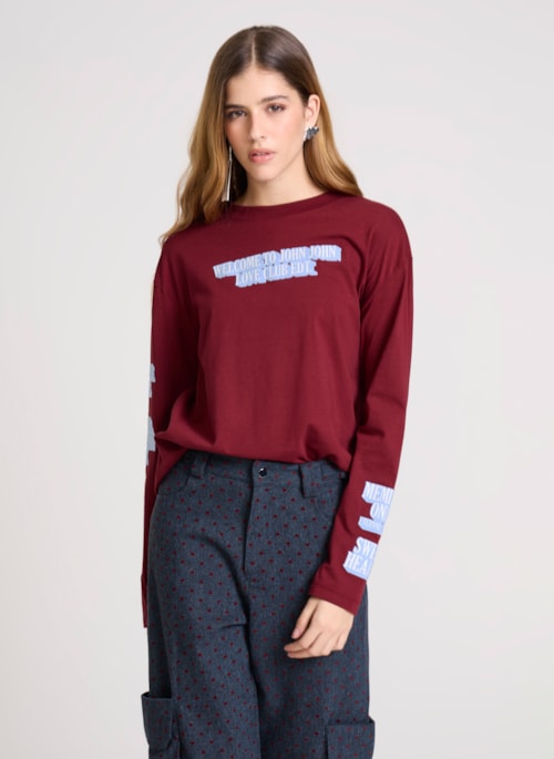 Camiseta Ampla Love Club John John Feminina