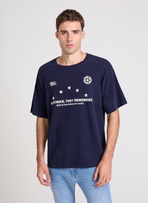 Camiseta Box Strike Azul John John Masculino