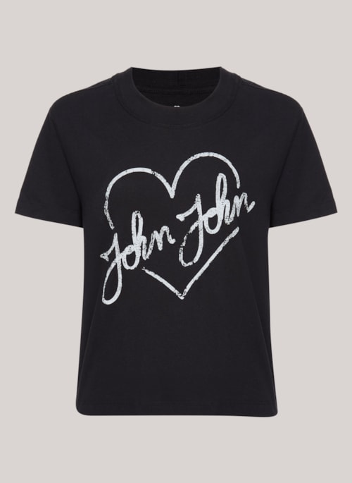Camiseta Justa Love Black John John Feminina