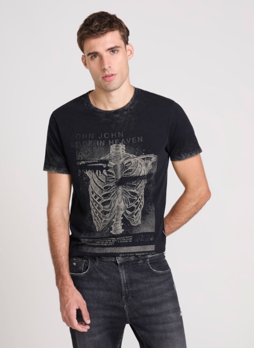 Camiseta Regular Fit Cage John John Masculina