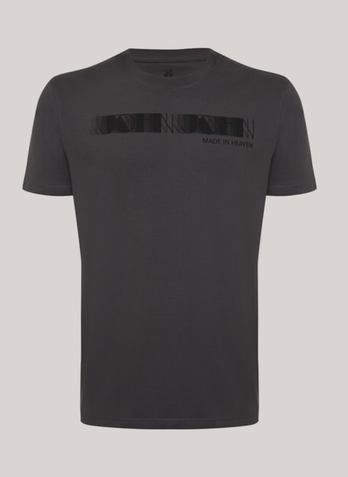 Camiseta Regular Fit Jazz Bar Chumbo John John Masculina