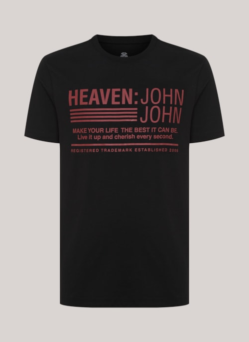 Camiseta Regular Fit Live It Up John John Masculina