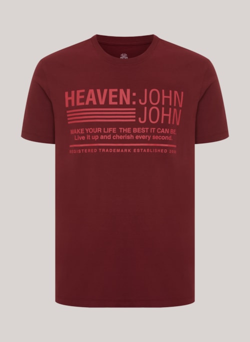 Camiseta Regular Fit Live It Up Vinho John John Masculina