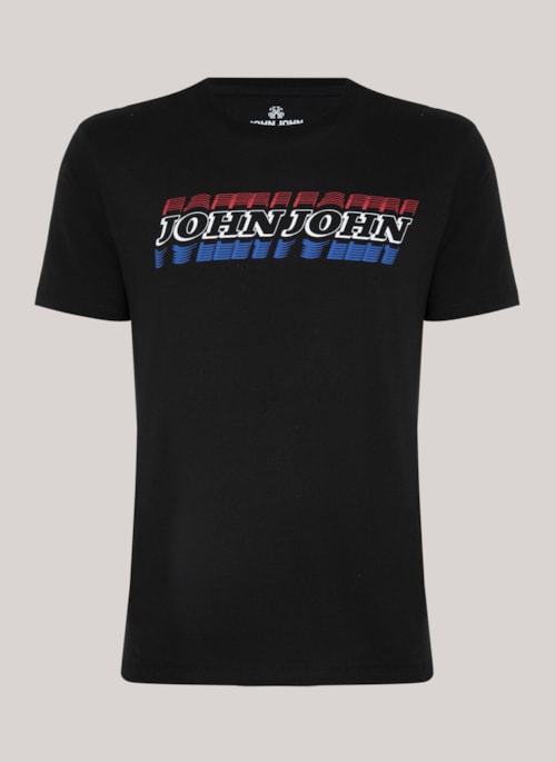 Camiseta Regular Fit Race Preto John John Masculina