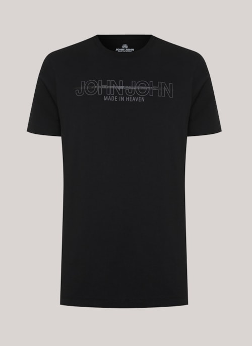Camiseta Relaxed Fit Star Preto John John Masculina