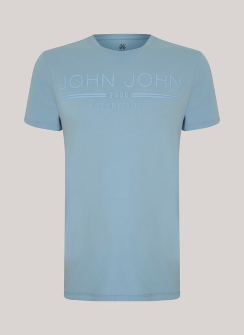 Camiseta Slim Fit Champion Azul John John Masculina
