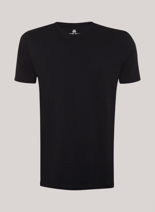 Camiseta Slim Fit Cotton Preto John John Masculina