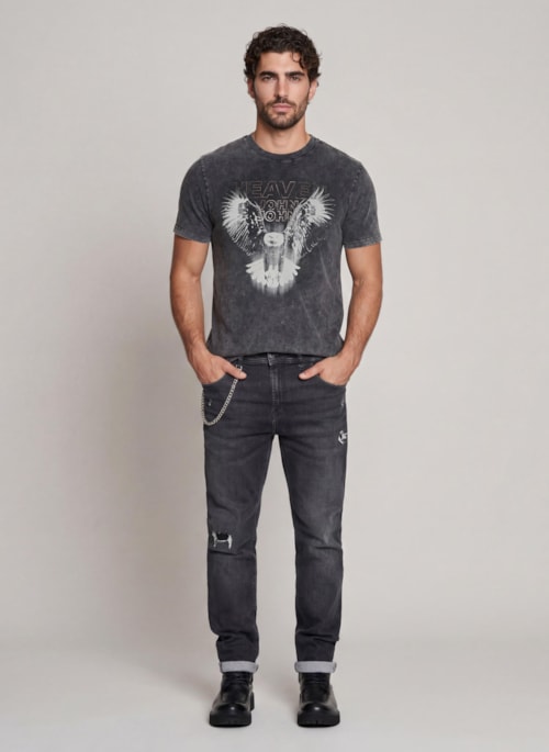 Camiseta Slim Fit Dark Eagle John John Masculina