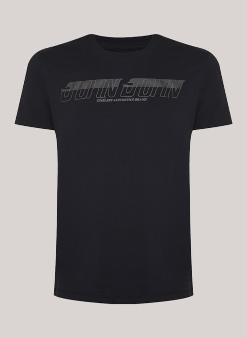 Camiseta Slim Fit Frequency Black John John Masculina