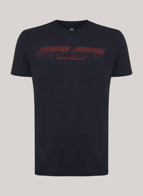 Camiseta Slim Fit Frequency Marinho John John Masculina