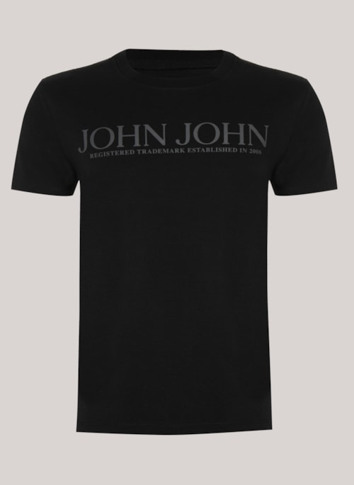 Camiseta Slim Fit Standard Black John John Masculina
