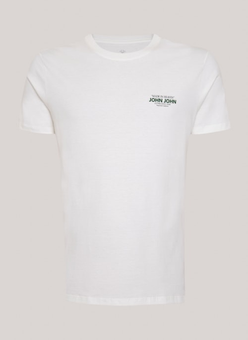 Camiseta Slim Fit Statement Off John John Masculina