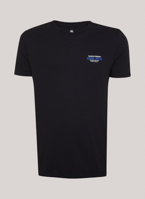 Camiseta Slim Fit Statement Preto John John Masculina