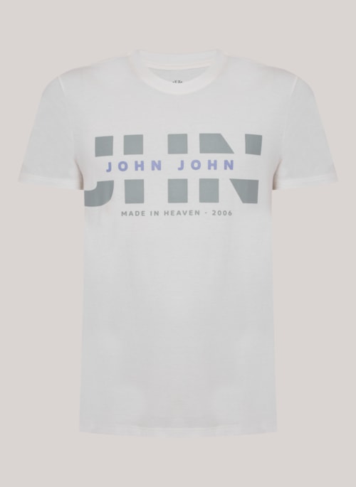 Camiseta Slim Fit Street Off White John John Masculina