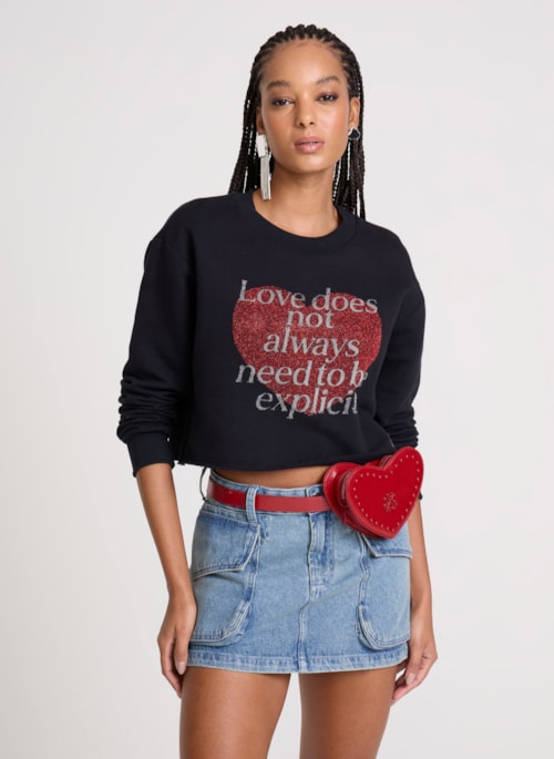 Casaco Cropped Explicit Love John John Feminino