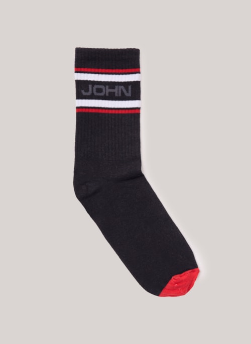 Meia Cliff Black John John Masculina