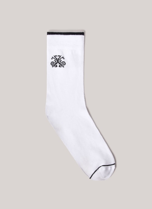 Meia Logo Branca John John Masculina
