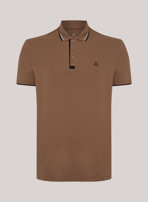 Polo Regular Fit Golden Bege John John Masculina