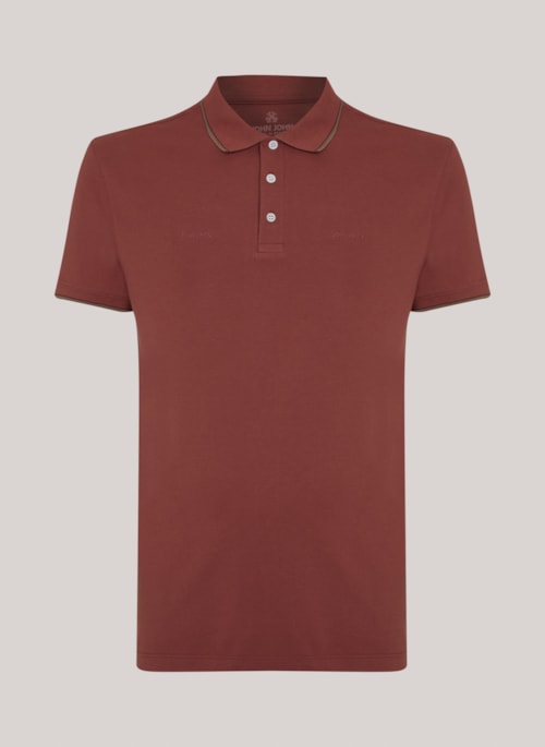 Polo Regular Fit Two Lines Rosa John John Masculina