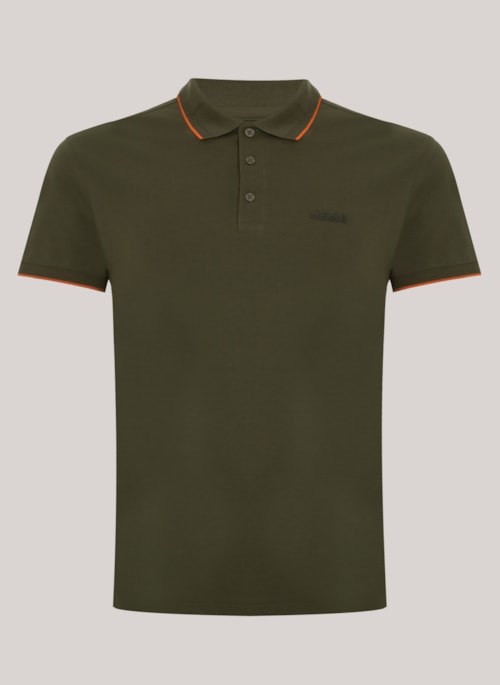 Polo Regular Fit Vince Militar John John Masculina
