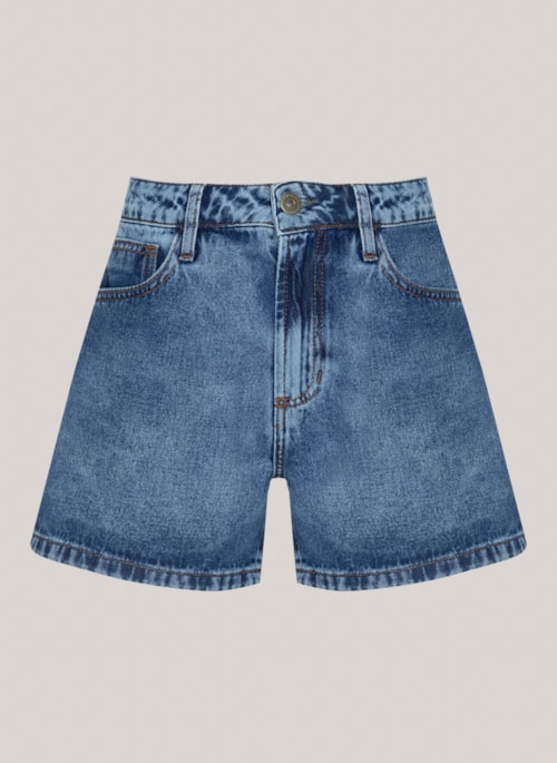 Shorts Jeans Evasê Madison John John Feminino