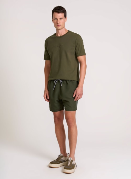 Shorts Reto Fiji Dark Green John John Masculino