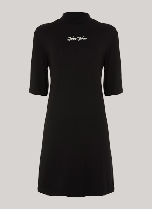 Vestido Justo Visco Touch Black John John Feminino